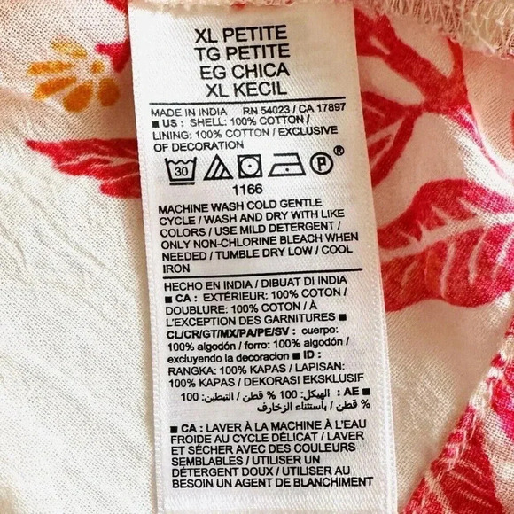 Women Sleeveless Pullover V-Neck Neck Tassels Fully Lined Floral Dress Size PXL - Picture 11 of 11